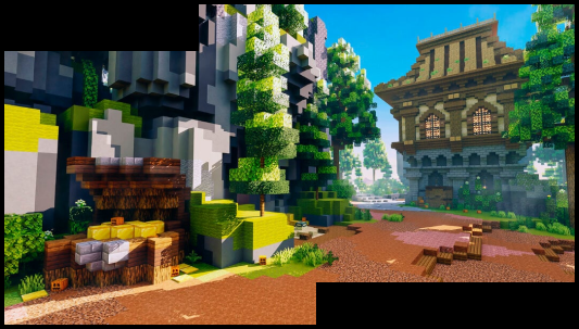 Custom-built Minecraft world map